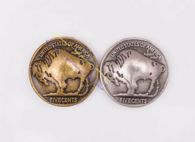 10X Western Buffalo Nickel Head Coin Concho For Belt Leathercraft Horse Saddle