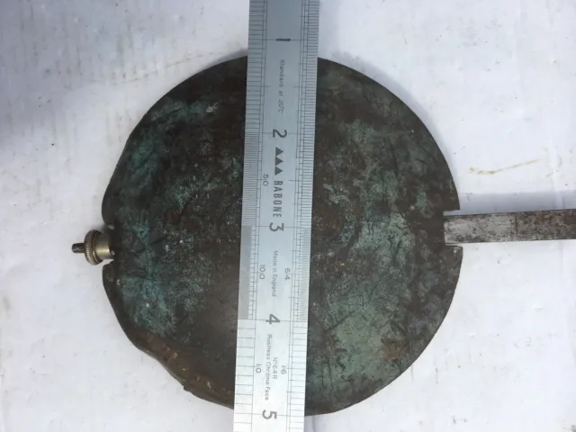 Longcase  Clock  18th Century Brass Faced Lead Pendulum Bob