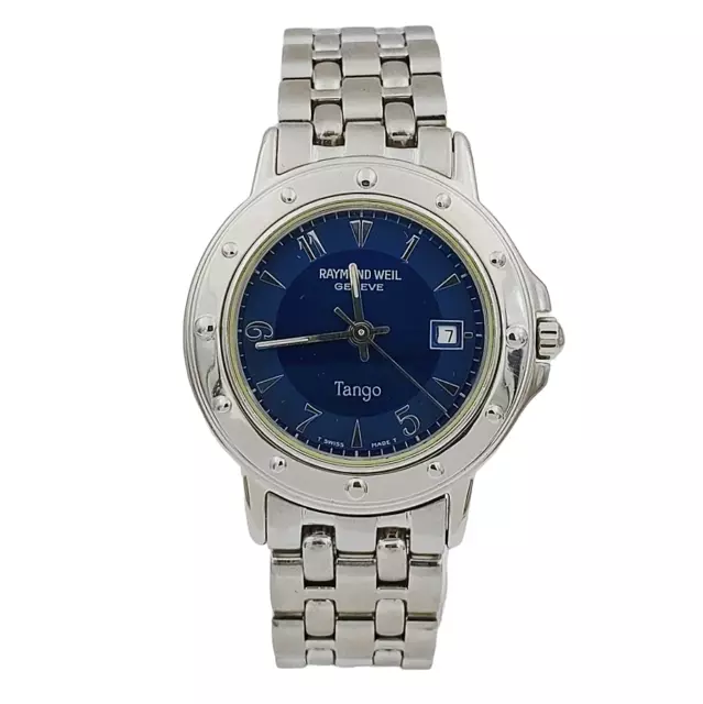 Ladies Raymond Weil Tango Stainless Steel Watch with Blue Dial Dial.