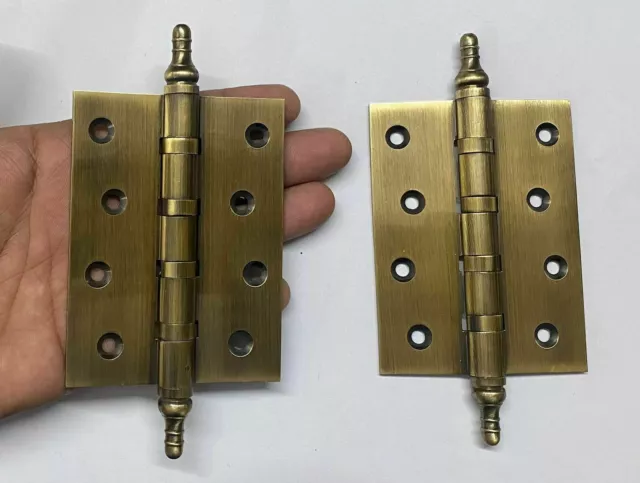 Brass Fancy Tip Bearing Door Hinges Furniture Cabinet Fittings Hardware Set EK77 3