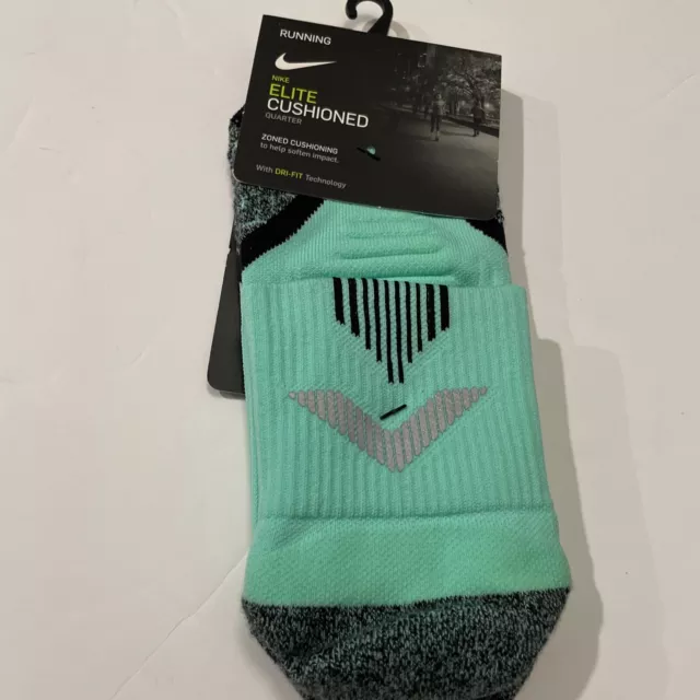 NWT (1 PAIR) Nike ELITE CUSHIONED QUARTER Socks SZ 10-11.5 SX4850-387