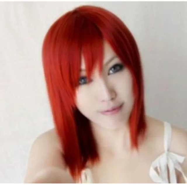 HOT!Cute Short Kingdom Heart Kairi Red Wigs Cosplay Party Costume Wig