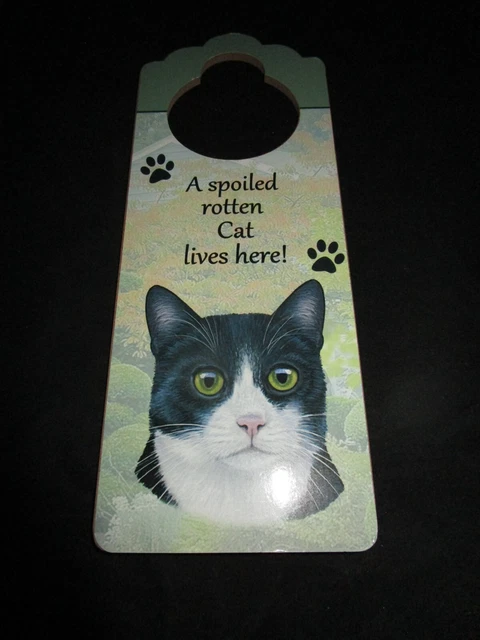 A Spoiled Rotten Cat Door Knob Hanger A Spoiled Rotten Cat Lives Here