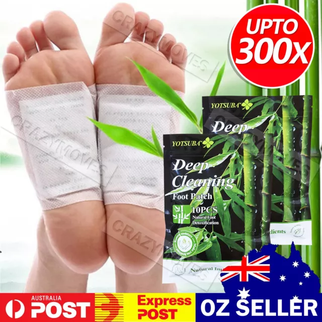 300X Detox Foot Patches Pads Natural plant Toxin Removal Sticky Adhesive VIC
