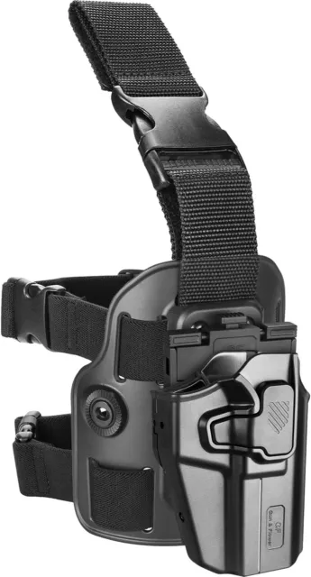 Universal Level II Tactical Drop Leg Holster Fits 100+ Pistols,For Glock/Taurus