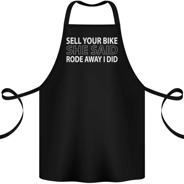 Sell Your Bike Cycling Biker Motorbike Wife Cotton Apron 100% Organic