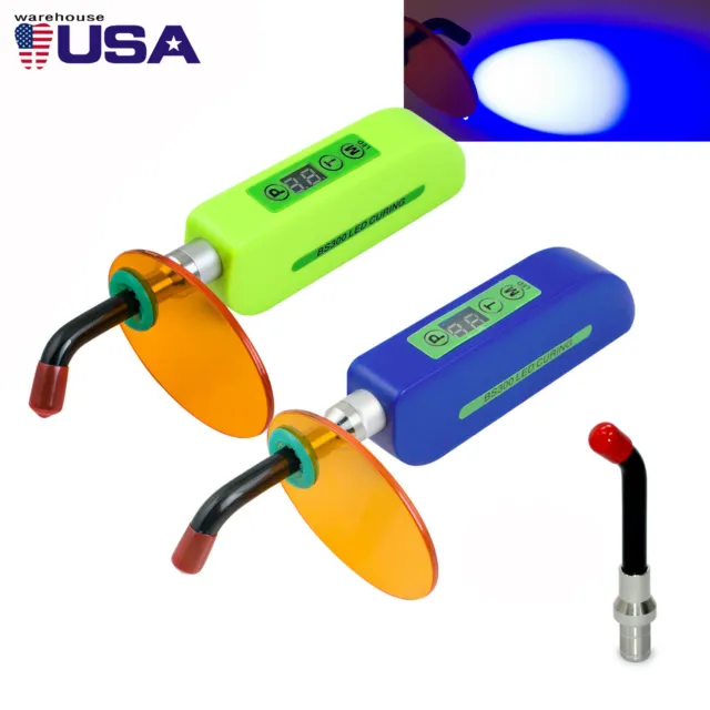 Dentist Dental LED Curing Light Lamp Wireless Cordless Resin Cure 10W 2000MW USA