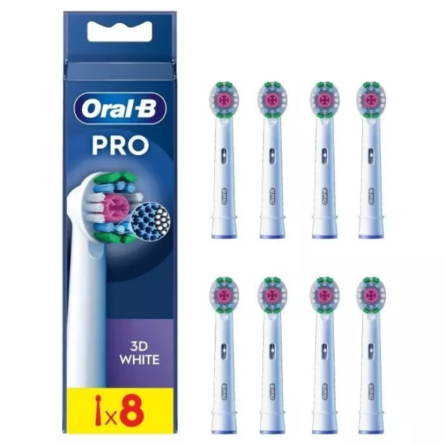 Brossettes ORAL-B - 3D White - Pack de 8 brossettes pour brosse a dent électr...