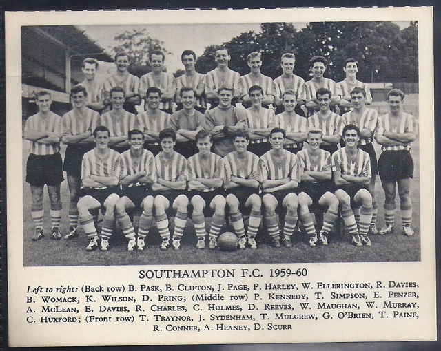 Fleetway-Football Teams 1959/60- Southampton Fc