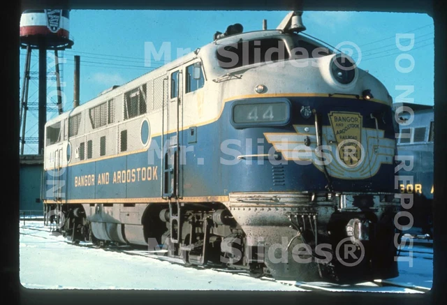 Duplicate Slide BAR Bangor & Aroostook Old Paint F3A 44 N. Maine Jct ME 1967