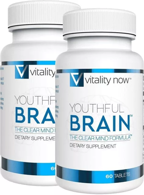 2 PACKS Youthful Brain Memory & Brain Health Supplement - NOT TYGEZ! GENUINE!