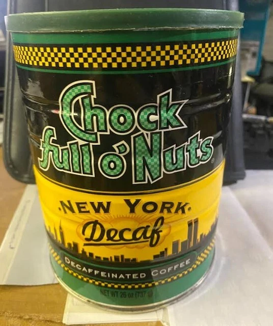 VINTAGE CHOCK FULL O' NUTS EMPTY COFFEE CAN / WORLD TRADE CENTER TWIN