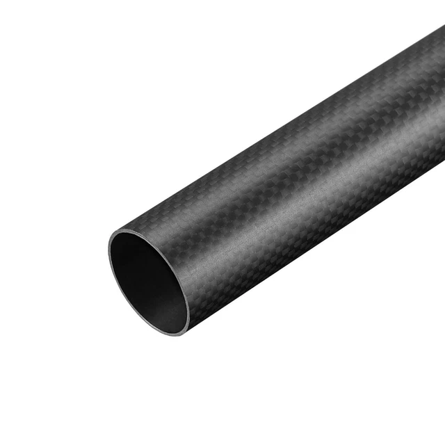 Carbono Fibra Redondo Tubo 30mmx28mmx500mm 3K Rollo Envuelto Mate Superficie
