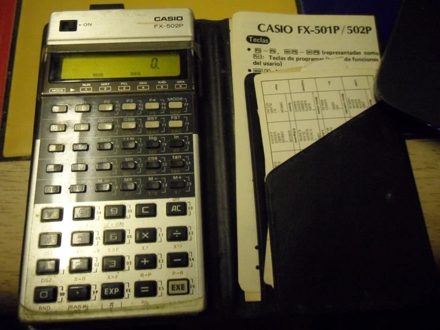 Calculatrice Programmable Casio FX-502P Vintage - Modèle Rétro, Occasion En Mauvais état