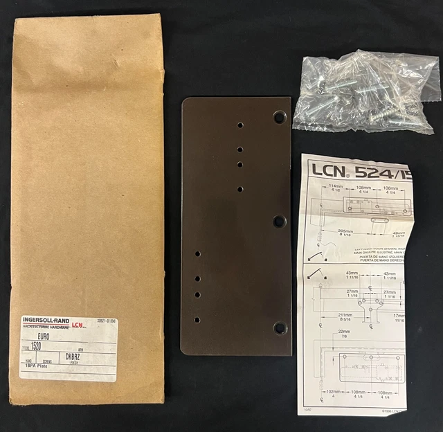 ALLEGION LCN 1520PA18 Door Closer Drop Plate Dark Bronze Finish 29.