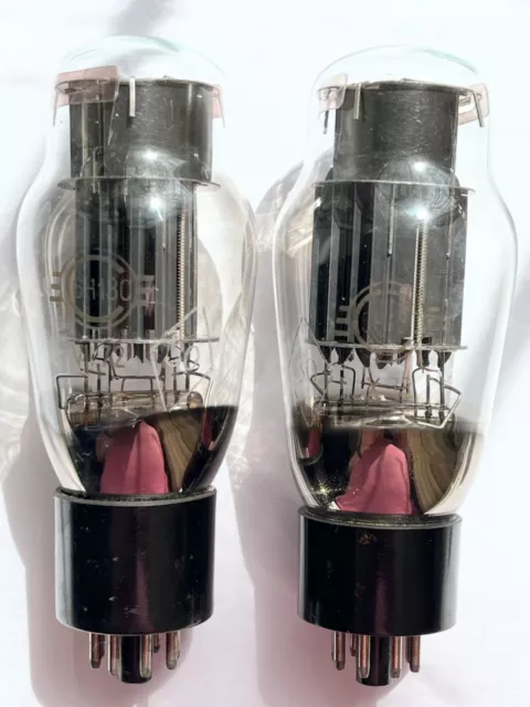 2Pcs 6N13S / Ecc230 / 6As7G Svetlana Tubes! Nos!  Black Plate! Otk! Rare!