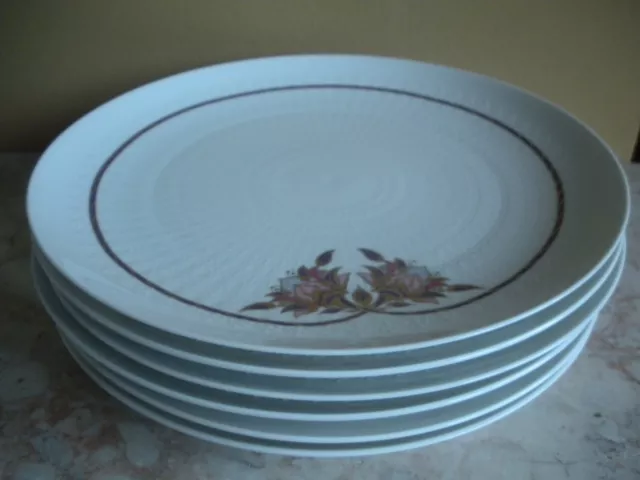 6 Assiettes Plates Porcelaine Rosenthal