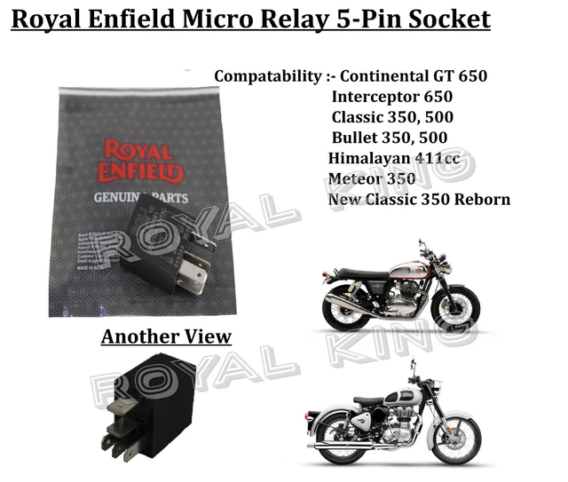 ROYAL ENFIELD &MICRO Relay 5 Pin Socket" For "Old Classic 350,500