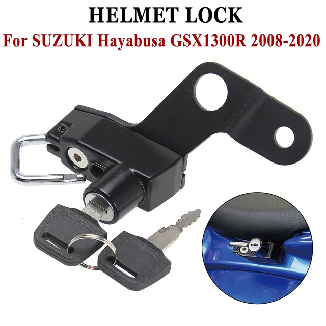 Helmet Lock Anti-Theft Stainless Steel For SUZUKI Hayabusa GSX1300R 2008-2020