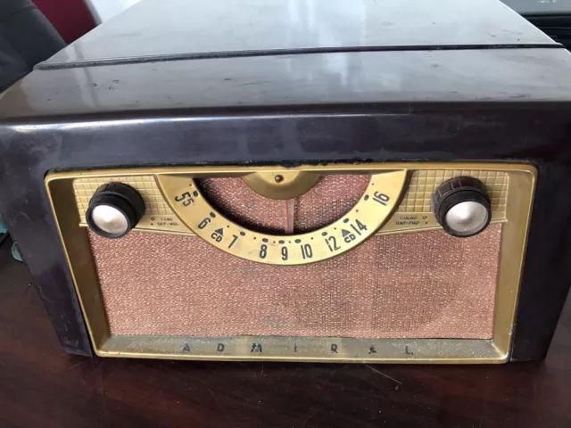 VINTAGE 1950'S ADMIRAL Model 5D32B Radio Record Player Bakelite PARTS ...