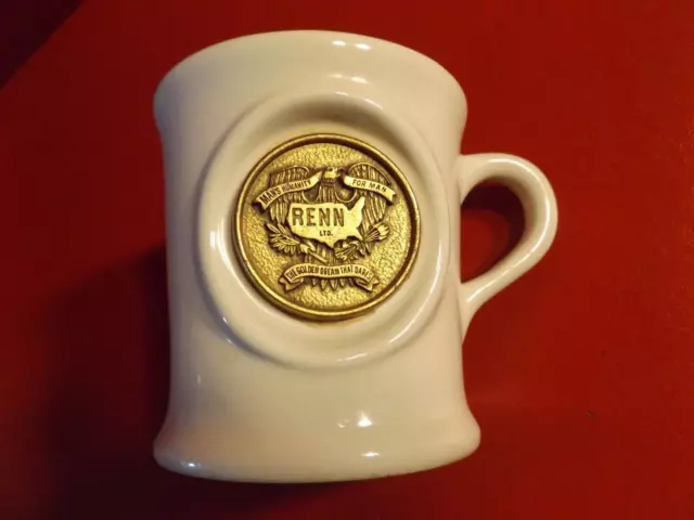 Vintage 1970's Jostens Lindor White Coffee Cup Mug Renn LTD  AWESOME MUG!