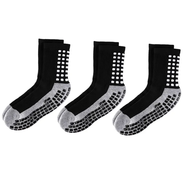Medium Size Black Anti Slip Non Skid Slipper Hospital Sports Athletic Socks USA