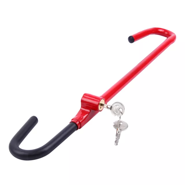 Anti Theft Pedal Steering Wheel Lock The Club Car Truck Auto SUV Red Universal