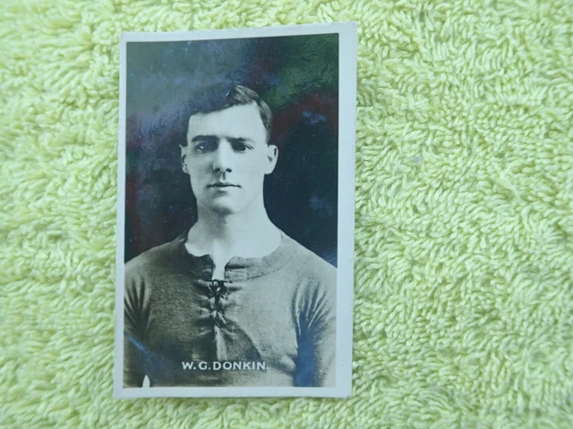 THOMPSON ADVENTURE SIGNED REAL PHOTO Football Trade Card WC Donkin Barnsley FC