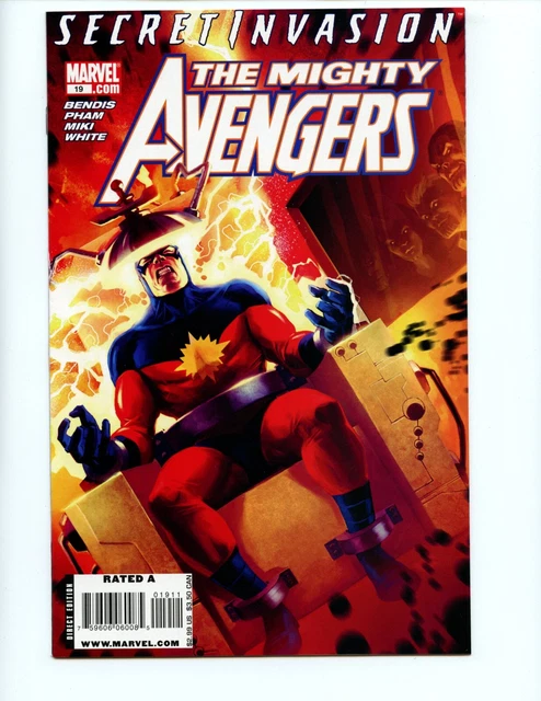 Mighty Avengers #19 Comic Book 2008 VF/NM Marko Djurdjevic Marvel Captain