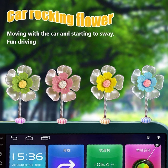 Car Interior Dancing Shaking Head Flower Toy Figures GX Swinging Gi