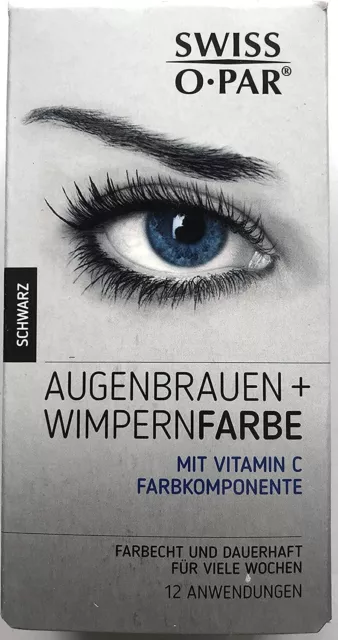 Swiss O' Par Wimpern- und Augenbrauenfarbe & Farbstoff schwarz Kit Beauty Make-up Mädchenauge