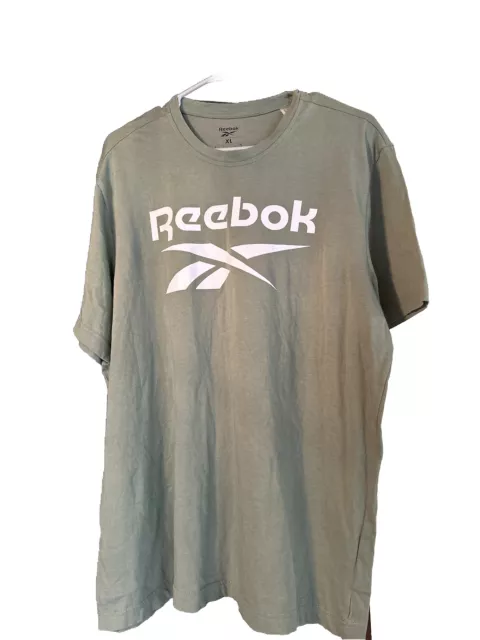 Reebok Identity Big Stacked Logo T-Shirt Green XL