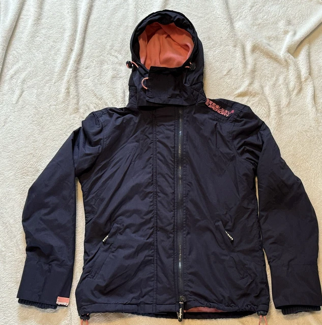 SUPERDRY POP ZIP Hood Arctic Windcheater Navy Orange M50009Zpf6 Fx7 49.99 PicClick UK