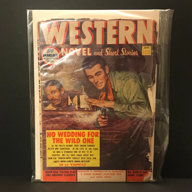 Western Novel Short Stories Jan 22nd Year 1956 Red Circle Pulp Fiction Magazine
