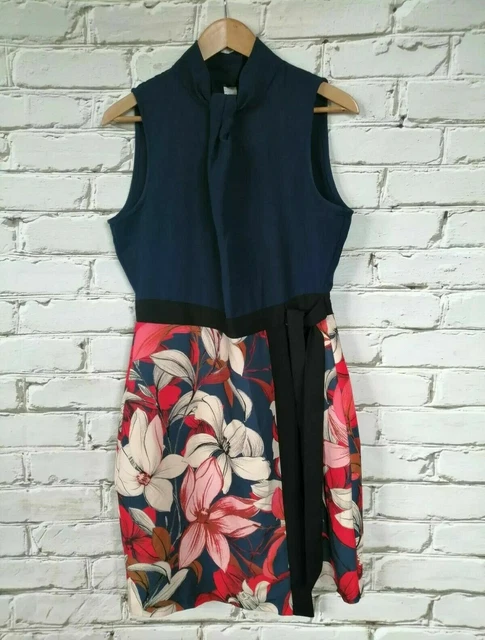 Placard Robe Femme SZ.UK16 D42 Robe Robe Robe Abito Sans Manches Fleurs D'été