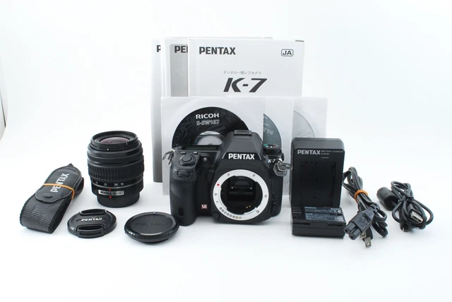 PENTAX K-7 14.6MP Digital SLR Camera Body w/18-55mm Lens Set from Japan F/S
