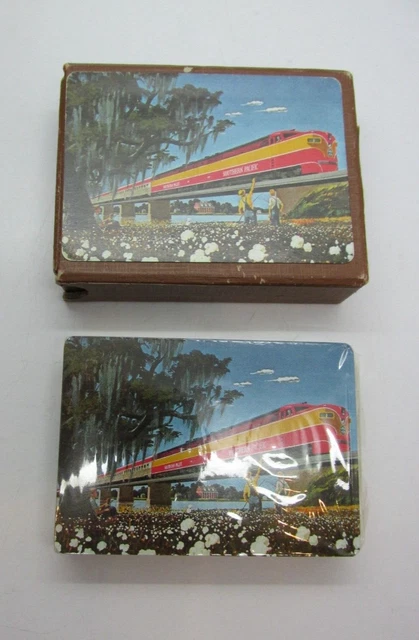 Vintage c. 1950 Southern Pacific Lines Railroad Souvenir Playing Cards SEALED 2