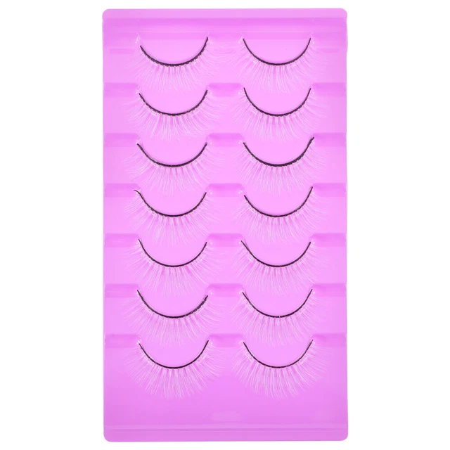 7 pares de pestañas artificiales blancas, pestañas postizas naturales, blancas falsas