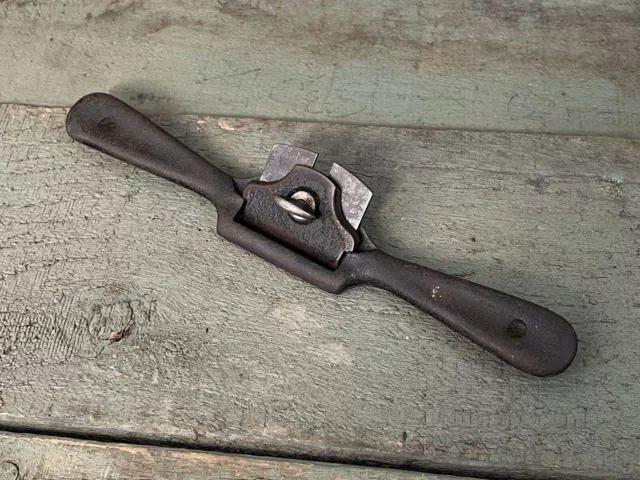 Vintage STANLEY England No.64 Flat Soled Cast Spokeshave Woodwork Plane Tools
