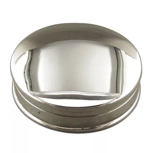 SILVER PILL BOX.  ROUND HINGED HALLMARKED STERLING SILVER PILL BOX.  925 silver