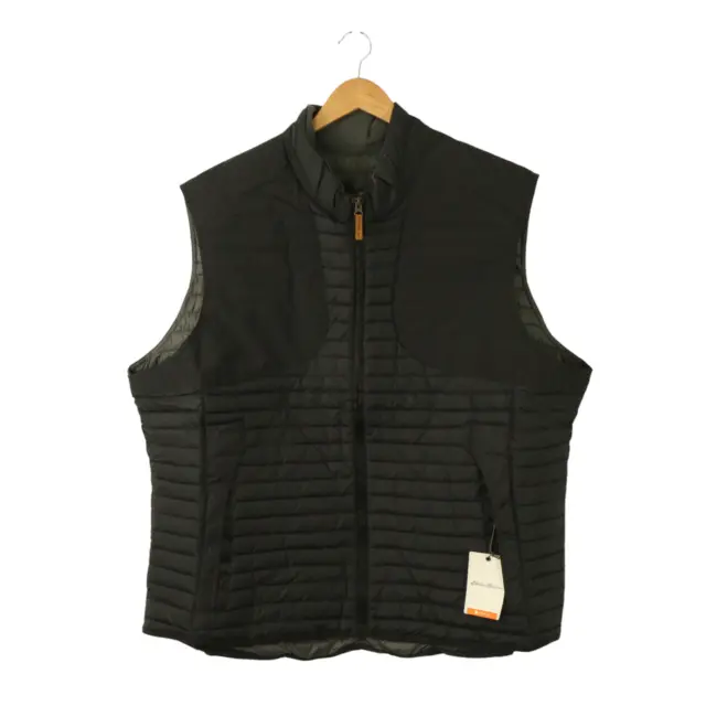 NWT Eddie Bauer Sport Shop MicroTherm Down Black Field Jacket Hunting Vest 3XL