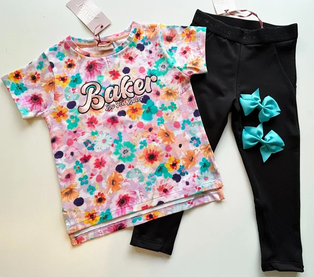 BNWT Ted Baker 2-3 years toddler girl floral set outfit baby shirt legging new