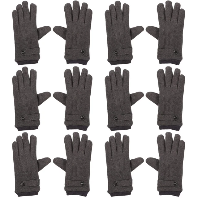 6 Pairs Polyester Gants D'hiver Manquer D'équitation Chauds