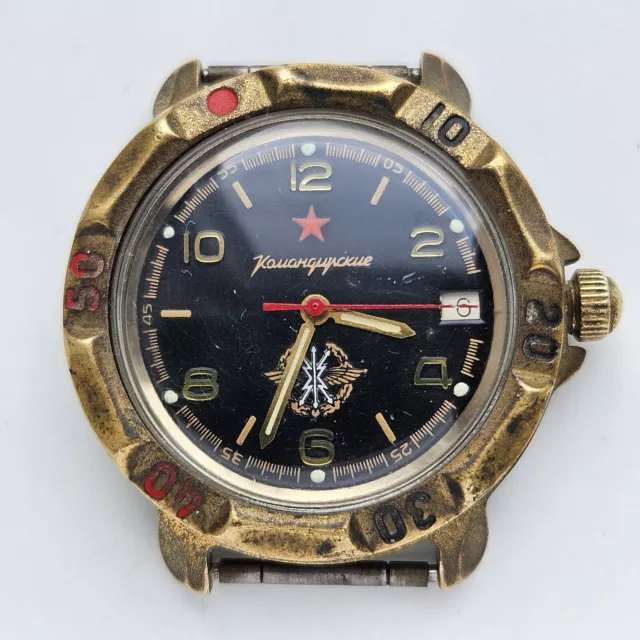 Vintage Vostok 2414A Amphibia Soviet wrists watch man Russian komandirskie