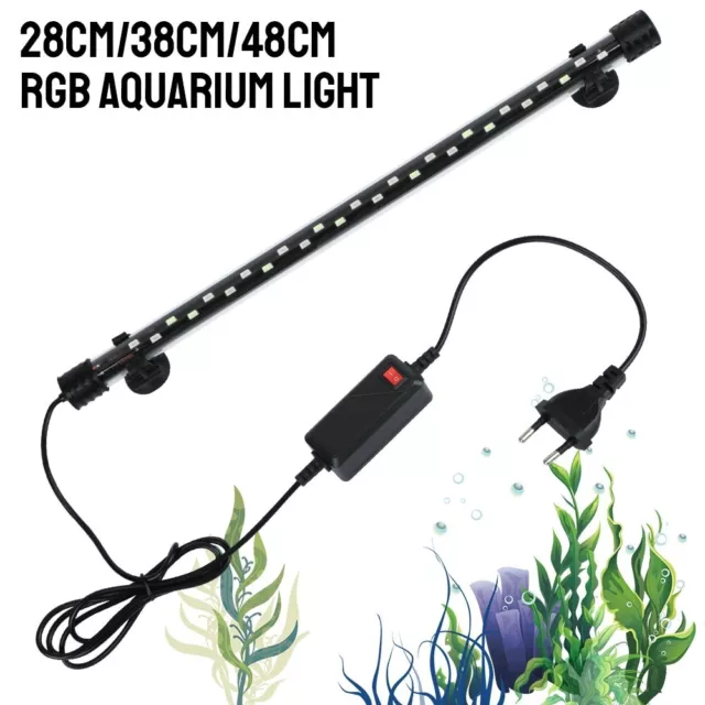 Submersible Aquarium Underwater Led Light Waterproof Fish Tank Lamp + Switch