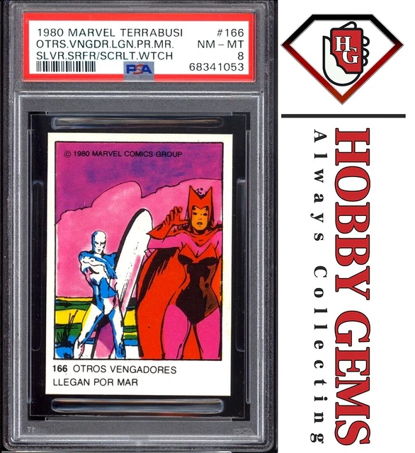 SILVER SURFER SCARLET WITCH PSA 8 1980 Marvel Terrabusi #166