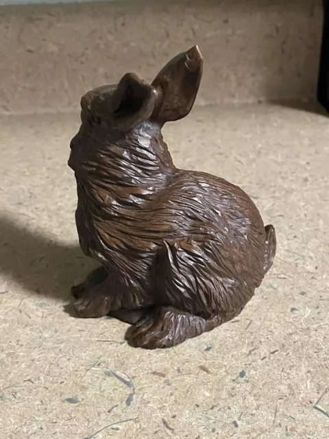 Vintage Red Mill Mfg Rabbit Bunny Crushed Pecan Shell Resin Handcrafted USA 3