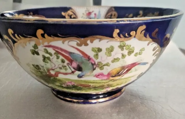 George Jones And Sons Crescent Bowl Pheasant Theme