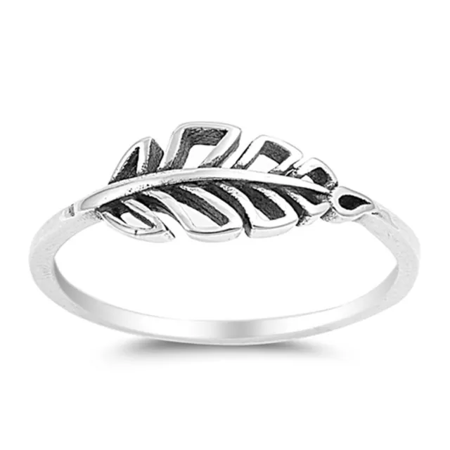 Cutout Leaf Cute Ring New .925 Sterling Silver Band Sizes 4-10
