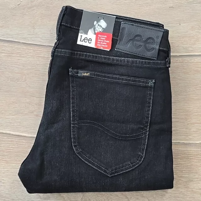 Lee LUKE Slim Tapered Herren Denim Jeans Hose Schwarz W32 L34 NEU 2. Wahl